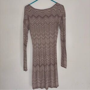 Express Metallic Chevron Knit Dress Size M